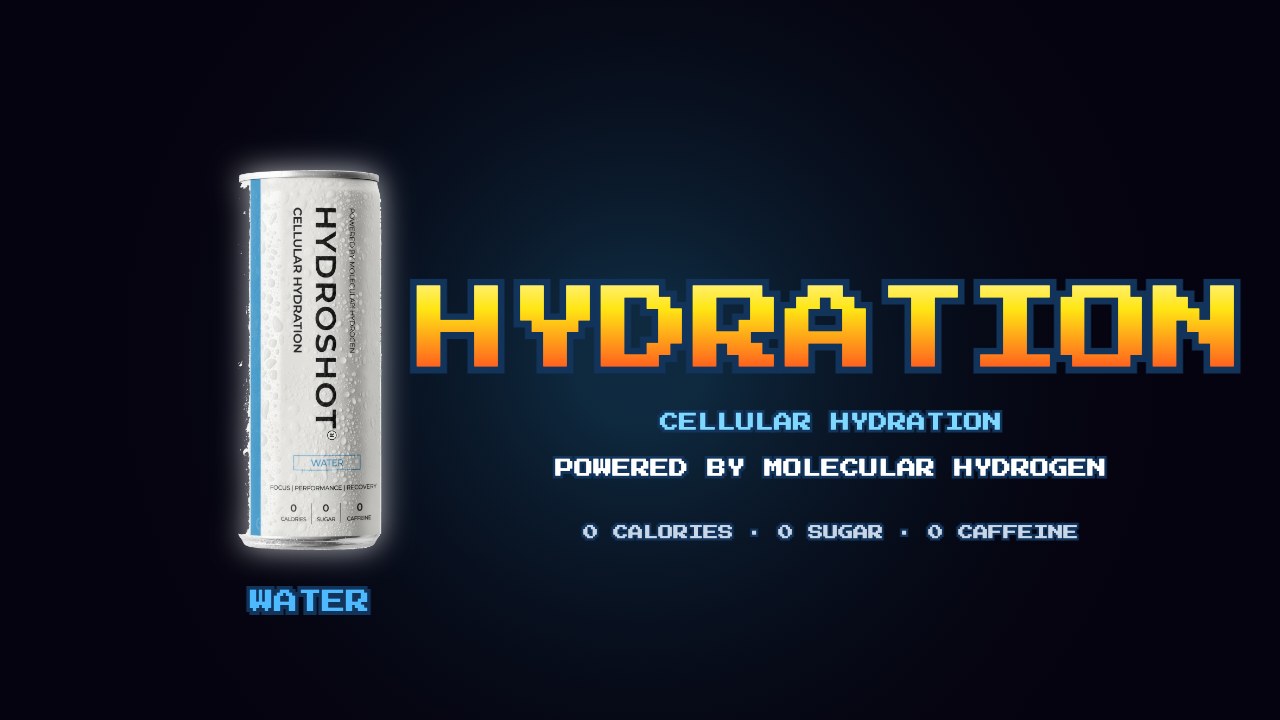 End card: Water flavor, HYDRATION