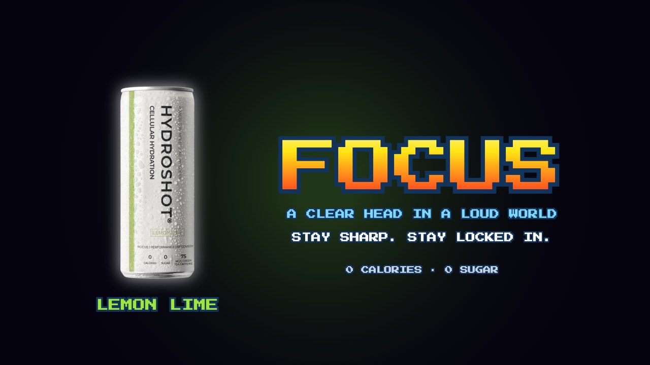 End card: Lemon Lime flavor, FOCUS