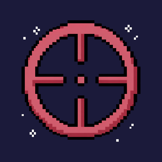 8-bit red crosshair
