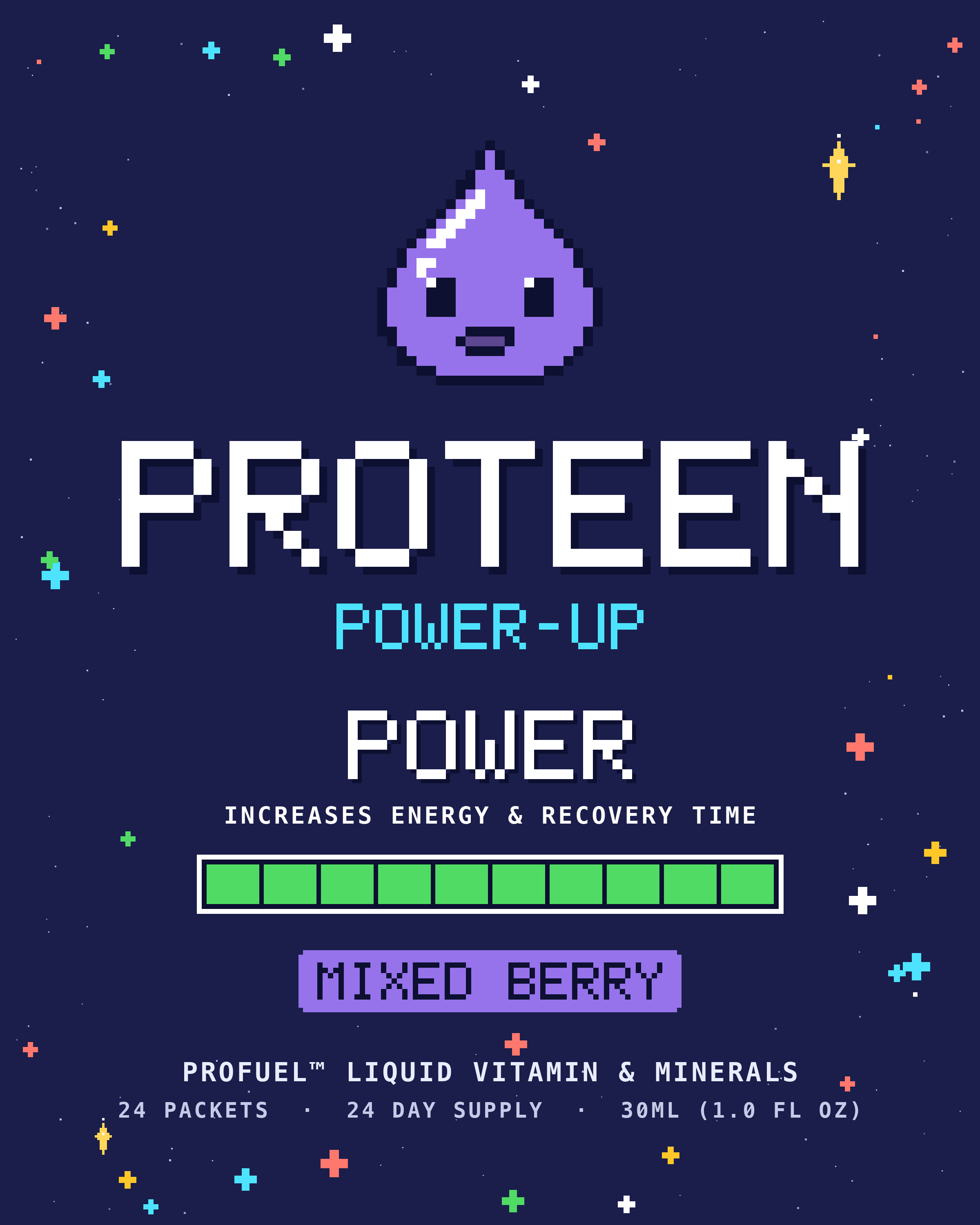 Proteen POWER flat label